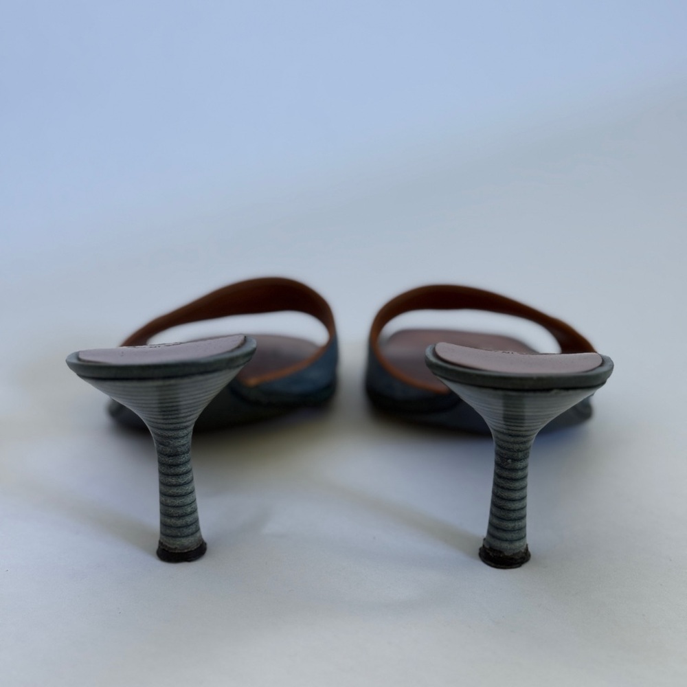 Archival Chanel Denim CC Button Sandal Mules (RARE) - Picture 8 of 8